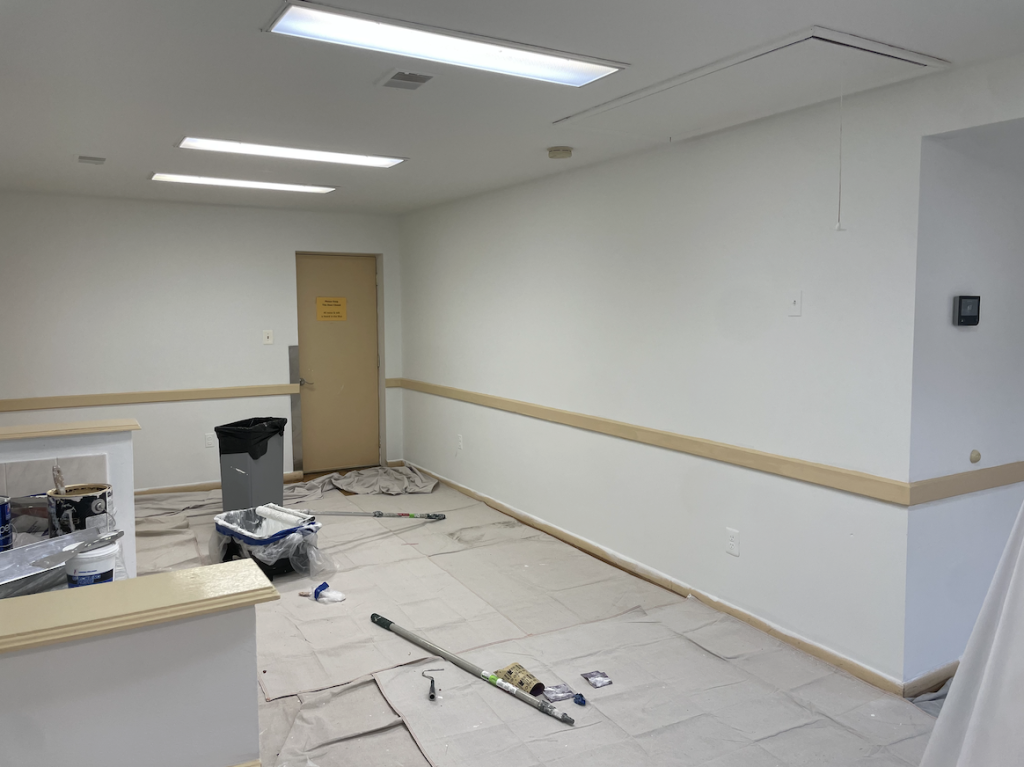 After the second coat was put on the walls